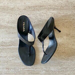 Vintage Prada Thong Sandal Heels